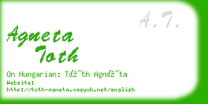 agneta toth business card